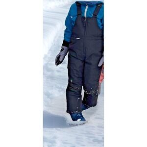 London Fog Unisex Child  Size 4T Snow Ski Bib Snowpant Overalls Black Adjustable